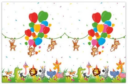 Dzsungel Balloons műanyag asztalterítő 120x180 cm