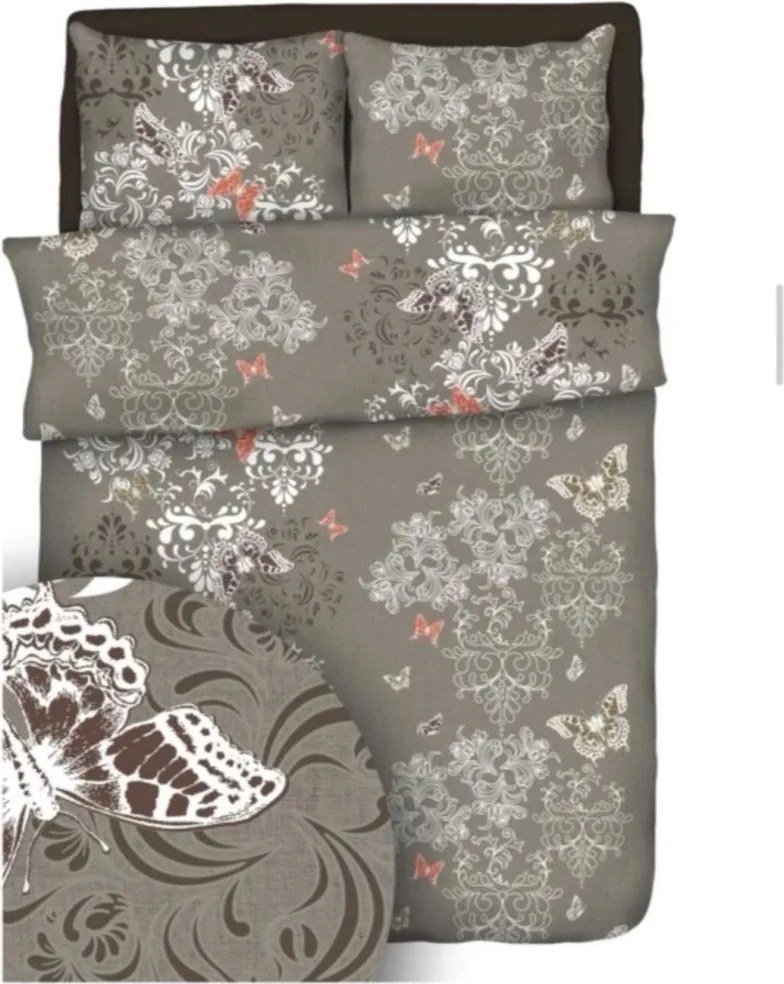 Pillangók kert barna pamut ágyneműhuzat TiaHome - 1x Párna 90x70cm, 1x Paplan 140x220cm