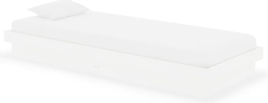 vidaXL Small Single fehér tömör fa ágykeret 75 x 190 cm