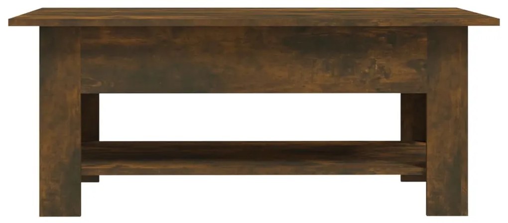 Füstös tölgy színű szerelt fa dohányzóasztal 102 x 55 x 42 cm