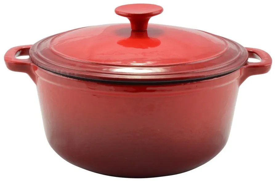 Perfect Home Zománcozott öntöttvas lábas 26cm, 4,2l piros 10566