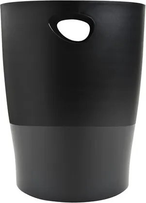 Papírkosár, 15 liter, PP, EXACOMPTA Ecobin Economy, fekete (EX453014D)