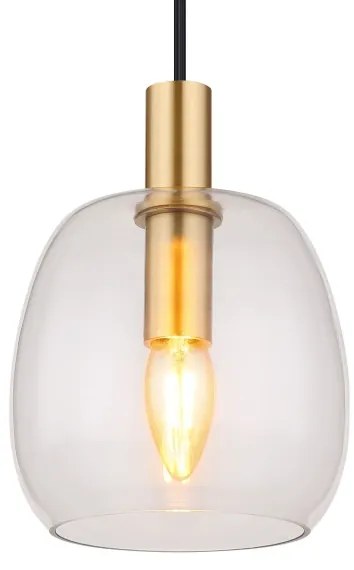 Globo 15789HM - Csillár zsinóron GARRI 1xE14/40W/230V átm. 16 cm réz