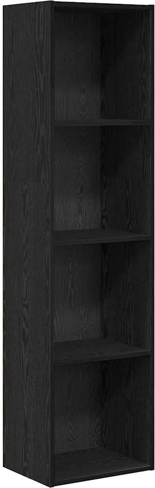 vidaXL Könyvespolc Fekete tölgy 40 x 30 x 152 cm Faanyag