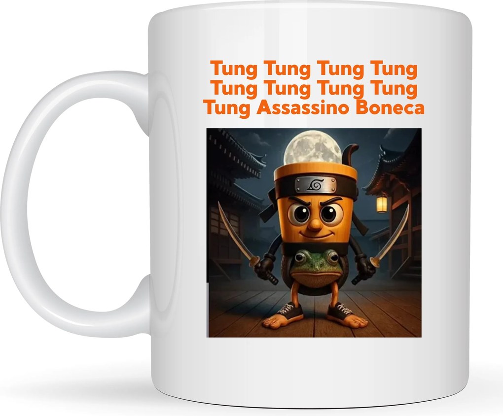 Bögre Viral Italian Brainrot Mem Tiktok Tung Tung Assassino Boneca