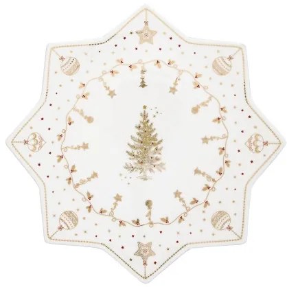 Christmas Lights porcelán tortatál 32cm, díszdobozban