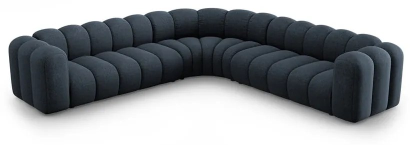 Kék zsenília moduláris sarokkanapé Lupine – Micadoni