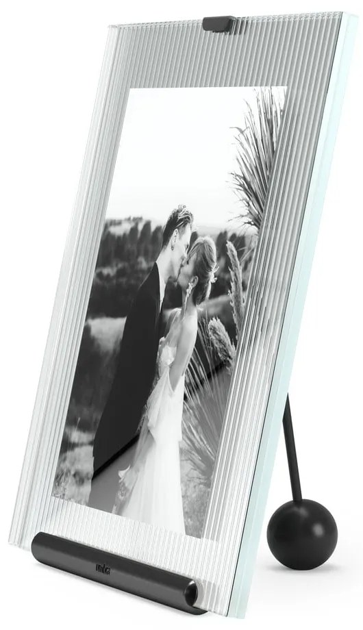 Fekete üveg álló képkeret 19x23 cm Flute – Umbra