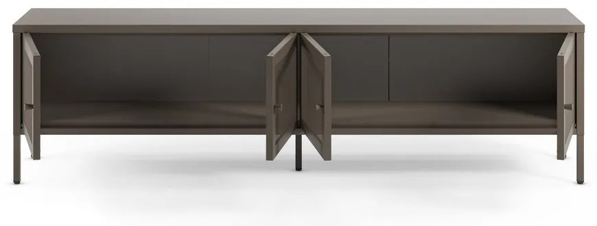 Szürke fém TV-állvány 160x50x35 cm Fayna – Marckeric