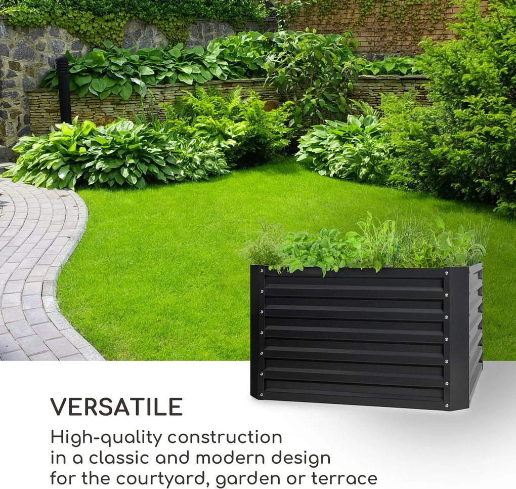 Blumfeldt Blum High Grow Straight, magaságyás, 100 x 60 x 100 cm, 600 l, acél