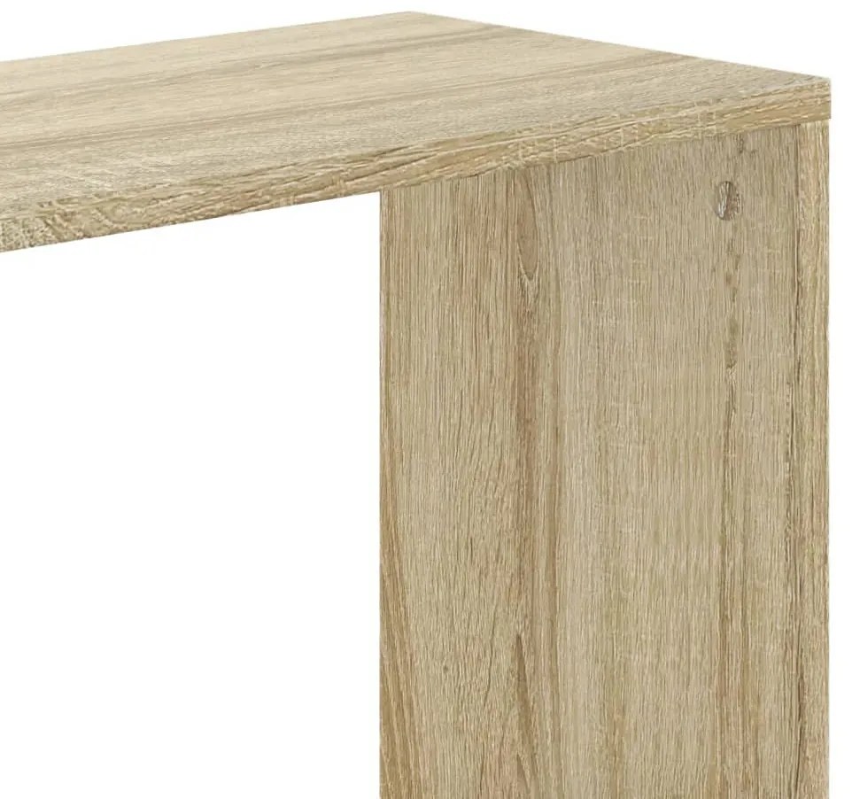 5 szintes sonoma tölgy színű fa könyvespolc 80,5x23,5x162,5 cm