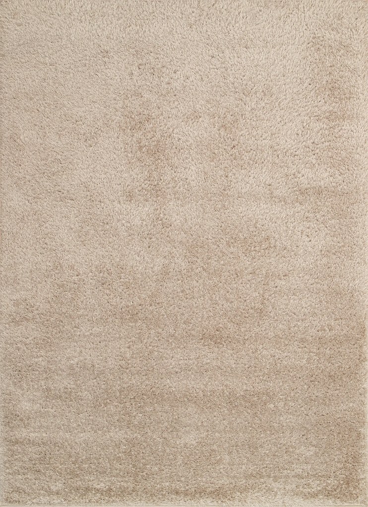 Bézs vastag shaggy szőnyeg nappaliba vagy hálószobába, 160x220cm