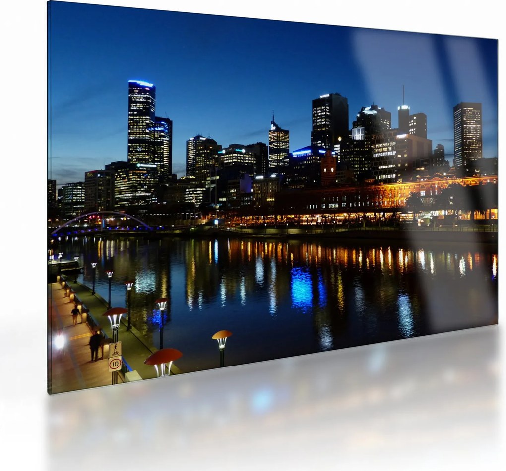 Éjszaka Melbourne-ben (üvegen) (70x50 cm)
