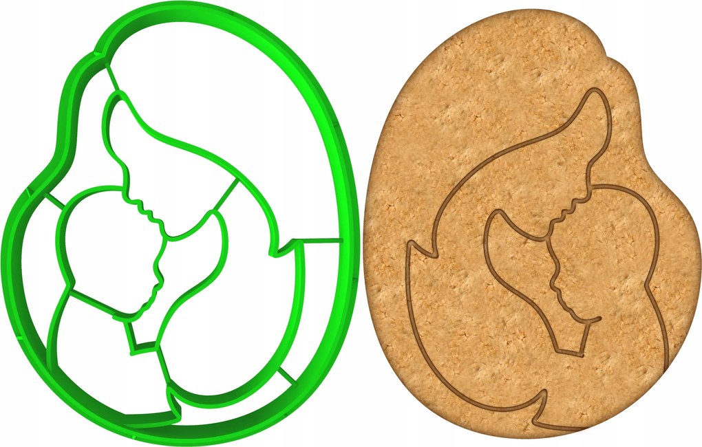 Forma Lyukasztó Mézeskalács kiszúró Anyák Napja Anya és gyermeke