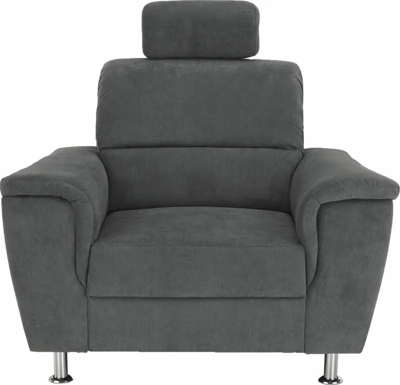 Fotel, szürke szövet, SANTIAGO