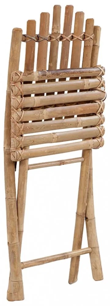 2 db összecsukható bambusz kerti szék párnával