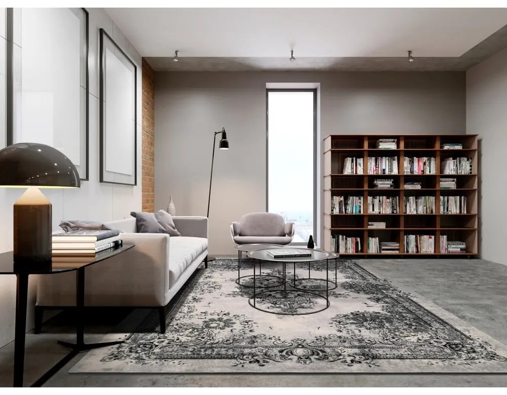 Szürke gyapjú szőnyeg 160x240 cm Meri – Agnella