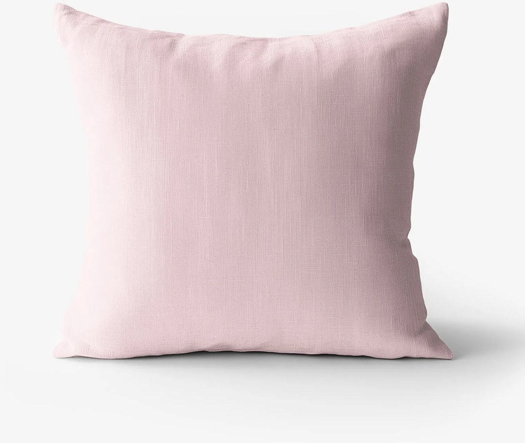 Goldea lenvászon keverék párnahuzat - púderrózsaszín 30 x 50 cm