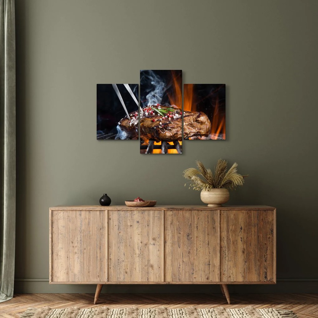 Egy sült steak képe (90x60 cm)