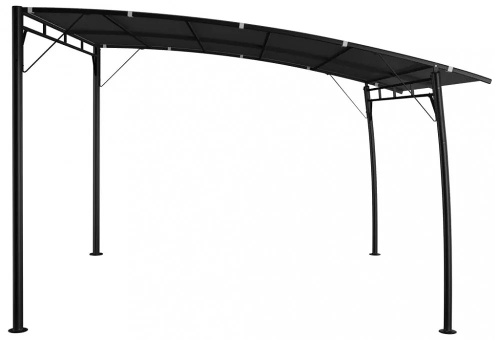 antracitszürke kerti napellenző 3 x 3 x 2,55 m