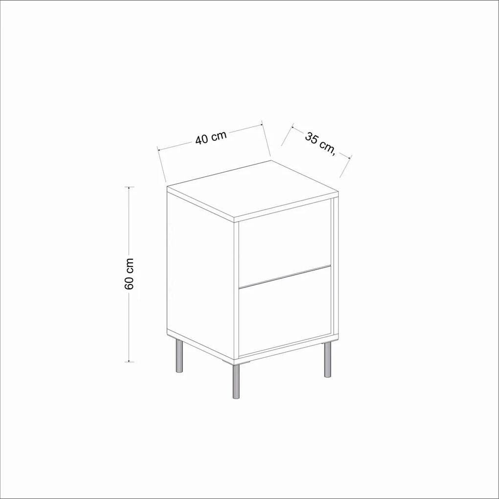 Éjjeliszekrény Imaj Marble White
