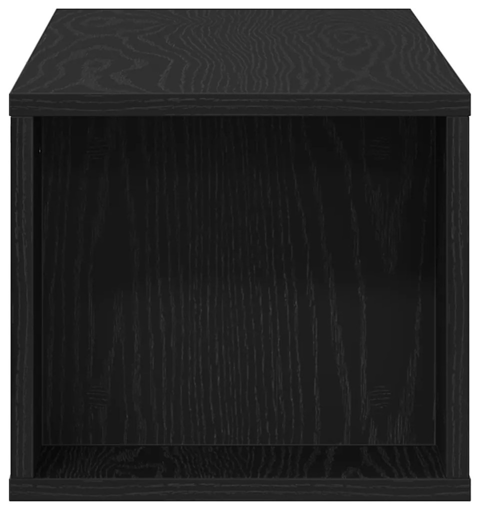 Falra szerelhető TV szekrény, fekete tölgy, 100x30x26,5 cm, műgyanta