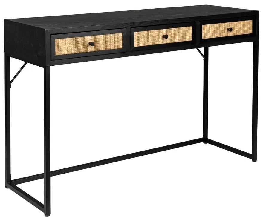 Fekete konzolasztal 40x120 cm Guuji – White Label