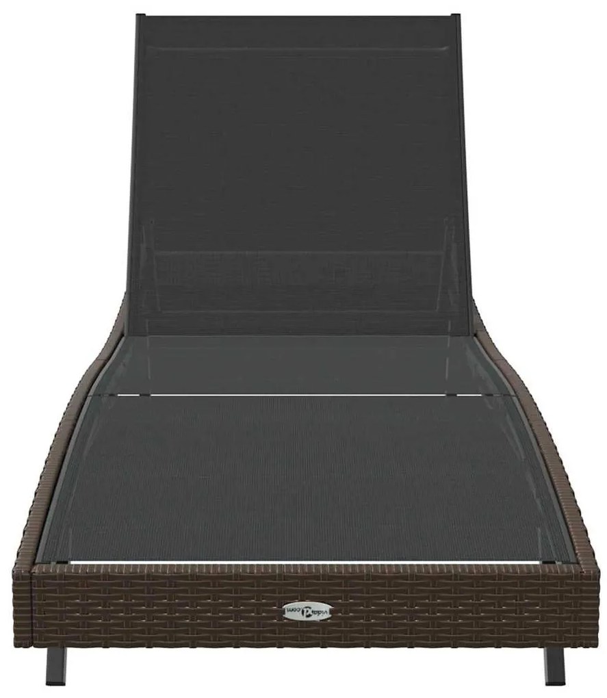 Napozó 1-személy 70 x 197 x 82 cm Poli rattan, fém