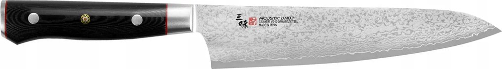 Japán séf kés Gyuto 210 Mcusta Zanmai VG-10 Pro Zebra