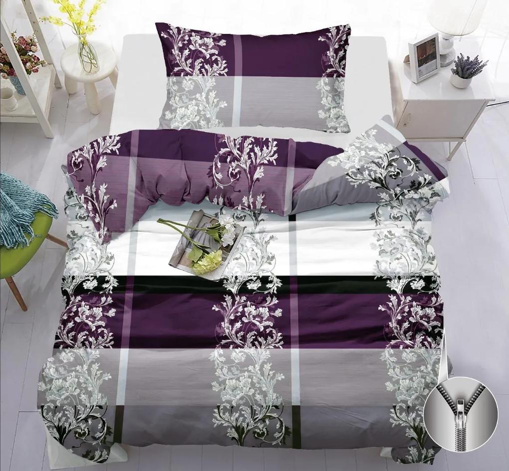 Luxury lila pamut ágyneműhuzat