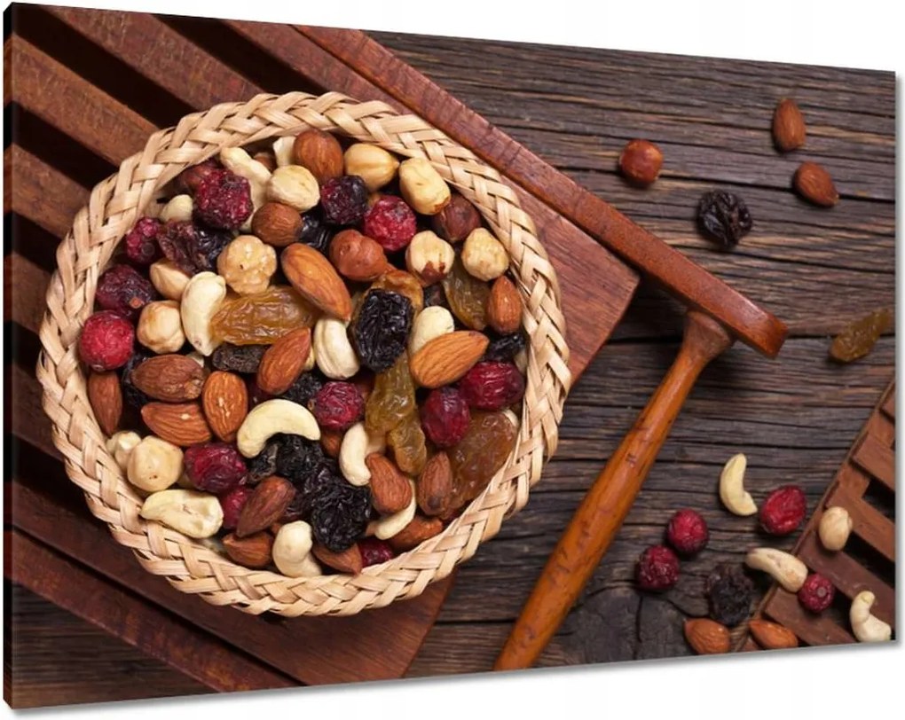 Vászonkép 100x70 Szárított péksütemény tál