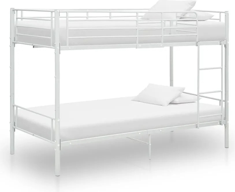 vidaXL fehér fém emeletes ágy 90 x 200 cm