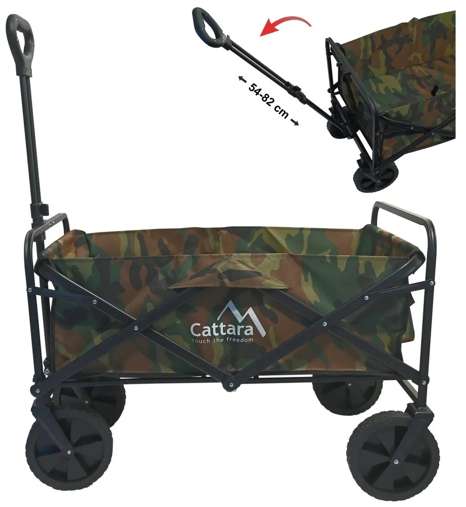 Cattara 13704 Camping kocsi összecsukható TrogirArm y, 104 x 86 x 55 cm, M