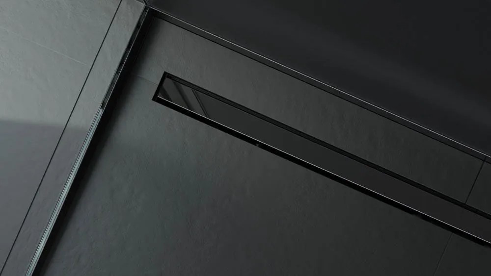 ambro D'oro lineáris lefolyó FEKETE FÉNYES borítással 700mm