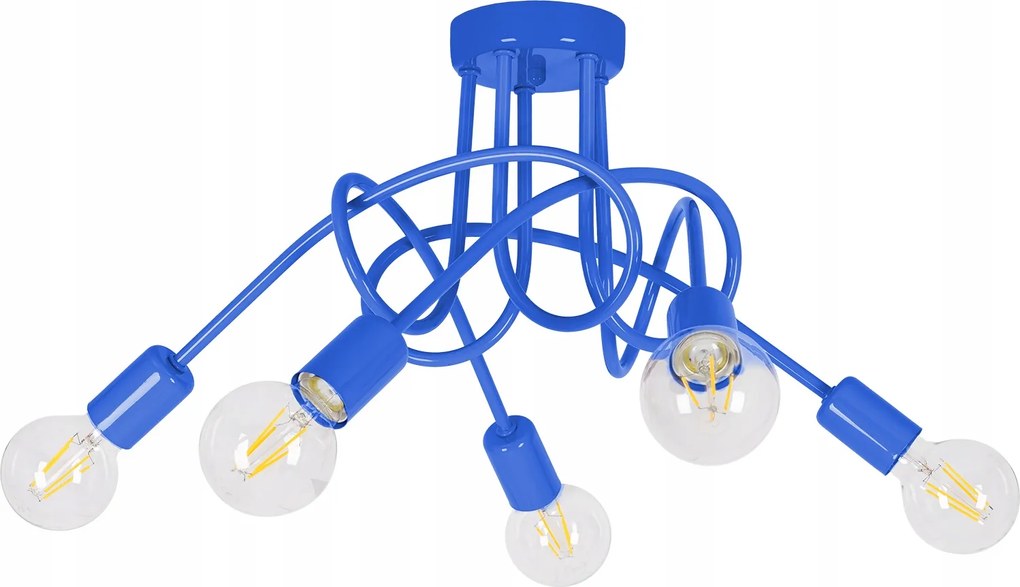 Mennyezeti függőlámpa gyerek csillár Loft 5 kék