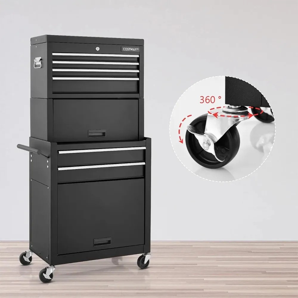 2 az 1-ben gurulós szerszámosláda