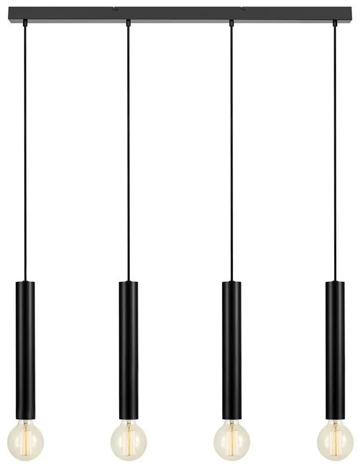 Markslöjd 108264 - Csillár zsinóron SENCILLO 4xE27/40W/230V fekete