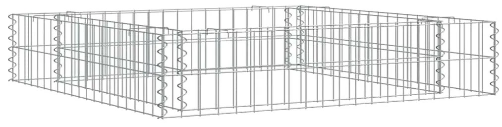 horganyzott acél gabion magaságyás 100 x 100 x 20 cm