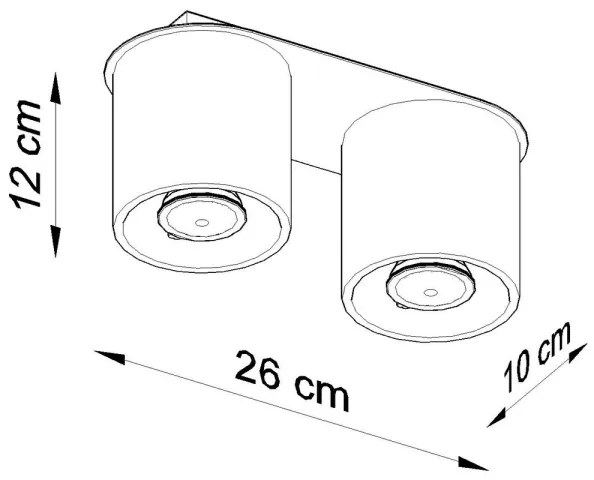 Sollux SL.0055 - Spotlámpa ORBIS 2 2xGU10/40W/230V szürke