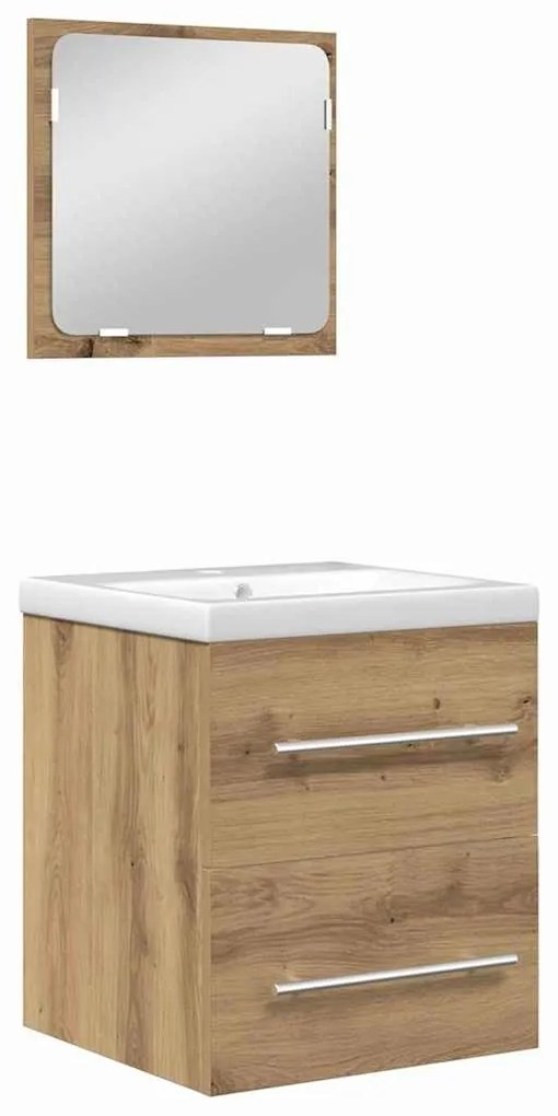 Fürdőszoba bútor szett 2 pcs Musta tammi 41 x 38.5 x 48 cm
