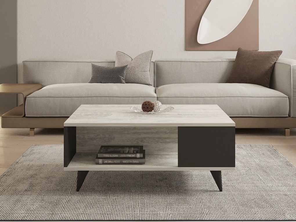 Dohányzóasztal Suselo (fehér + fekete). 1089465