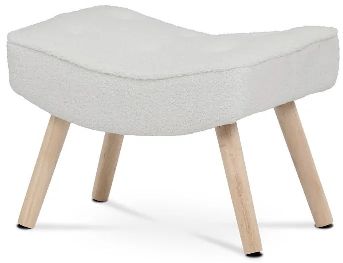 Skandináv Stílusú Fotel Fehér Bouclé Szövettel. AK-309P