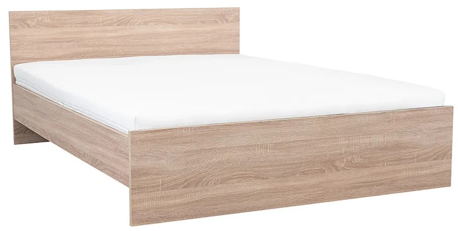Miami franciaágy ágyneműtartó nélkül 160x200 cm sonoma tölgy-sonoma tölgy