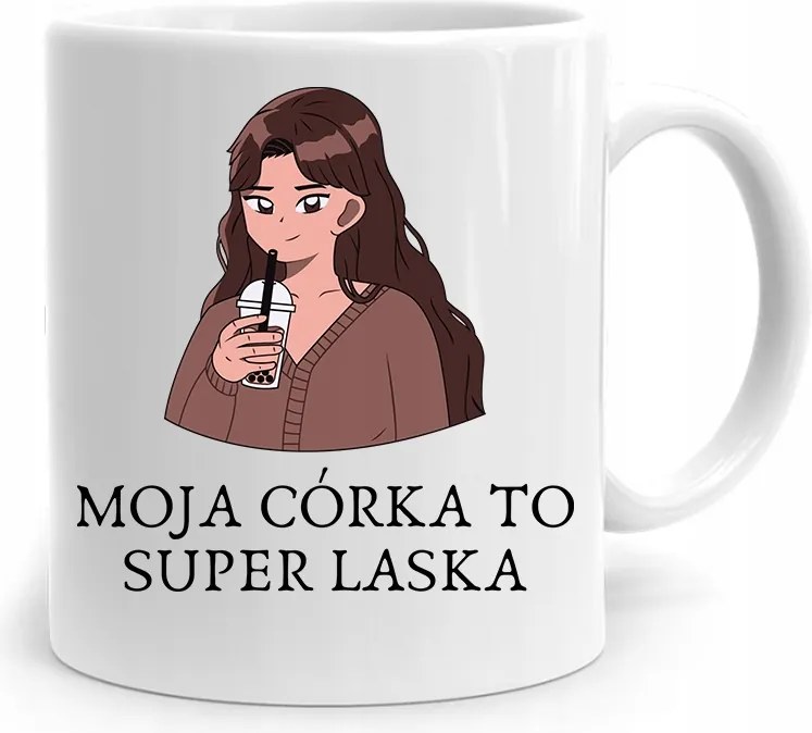 Bögre Ajándék A Lányomnak A Lányom Egy Szuper Csaj, fényképes nyomattal