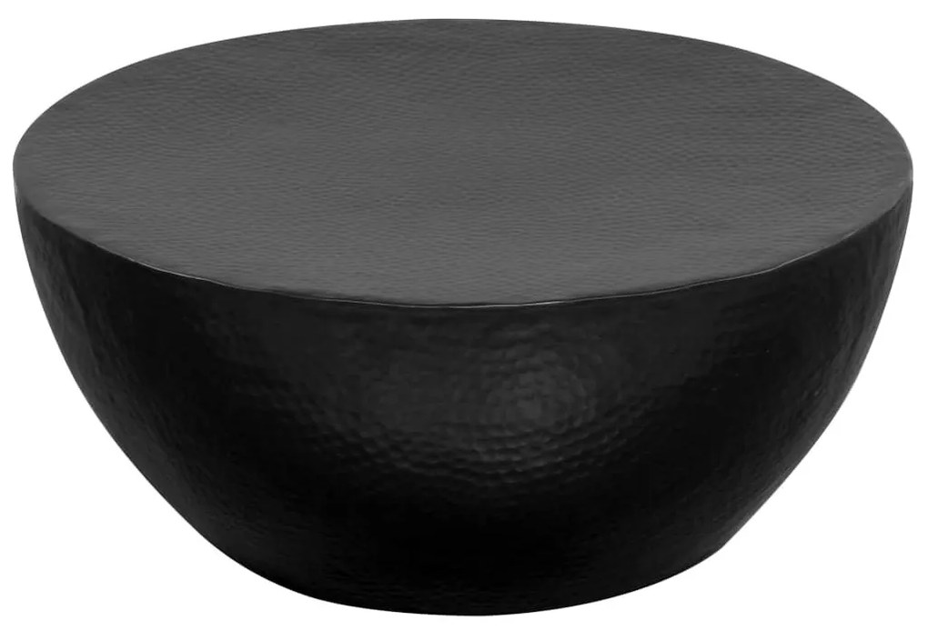 fekete kalapált alumínium dohányzóasztal 70 x 30 cm