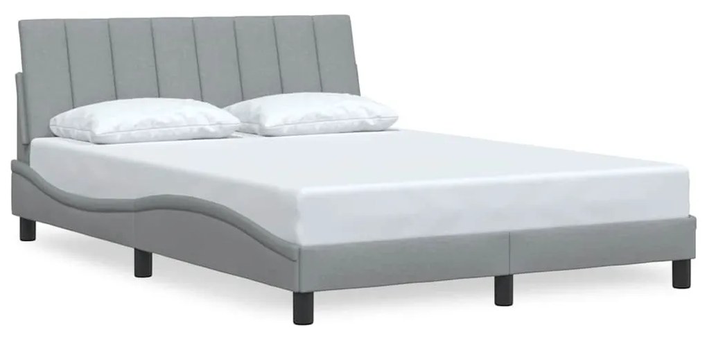 világosszürke szövet ágykeret matrac nélkül Hanko 140x200 cm