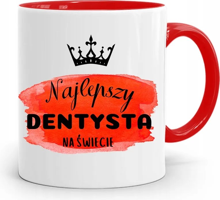 Piros Fogorvos Ajándék Bögre Legjobb Fogorvos fényképes nyomtatással