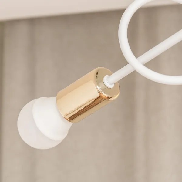 Ráépíthető csillár OXFORD 3xE27/15W/230V arany/fehér