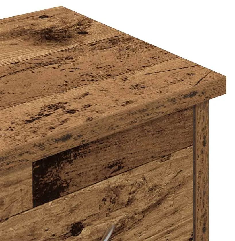 antik fa színű szerelt fa faliszekrény 88x26x18,5 cm