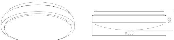 APLED - LED Mennyezeti lámpa LENS PP TRICOLOR LED/24W/230V IP41 1680lm
